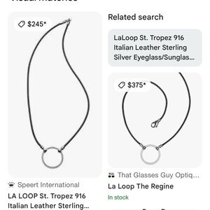 LA LOOP 902 Vintage Style Eyeglass Necklace 925 silver